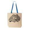 Natural Tote with Contrast-Color Handles Thumbnail