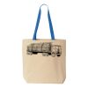 Natural Tote with Contrast-Color Handles Thumbnail
