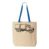 Natural Tote with Contrast-Color Handles Thumbnail