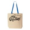Natural Tote with Contrast-Color Handles Thumbnail