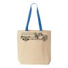 Natural Tote with Contrast-Color Handles Thumbnail