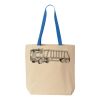 Natural Tote with Contrast-Color Handles Thumbnail