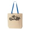 Natural Tote with Contrast-Color Handles Thumbnail