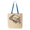 Natural Tote with Contrast-Color Handles Thumbnail