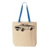 Natural Tote with Contrast-Color Handles Thumbnail