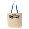 Natural Tote with Contrast-Color Handles Thumbnail