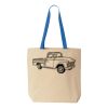 Natural Tote with Contrast-Color Handles Thumbnail