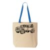 Natural Tote with Contrast-Color Handles Thumbnail