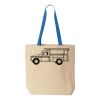 Natural Tote with Contrast-Color Handles Thumbnail