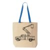 Natural Tote with Contrast-Color Handles Thumbnail