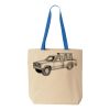 Natural Tote with Contrast-Color Handles Thumbnail