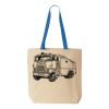 Natural Tote with Contrast-Color Handles Thumbnail