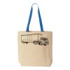 Natural Tote with Contrast-Color Handles Thumbnail