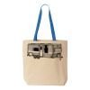 Natural Tote with Contrast-Color Handles Thumbnail