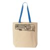 Natural Tote with Contrast-Color Handles Thumbnail