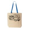 Natural Tote with Contrast-Color Handles Thumbnail