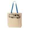 Natural Tote with Contrast-Color Handles Thumbnail