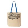 Natural Tote with Contrast-Color Handles Thumbnail