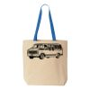 Natural Tote with Contrast-Color Handles Thumbnail