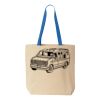 Natural Tote with Contrast-Color Handles Thumbnail