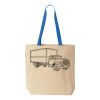 Natural Tote with Contrast-Color Handles Thumbnail