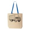 Natural Tote with Contrast-Color Handles Thumbnail