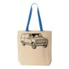 Natural Tote with Contrast-Color Handles Thumbnail
