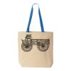 Natural Tote with Contrast-Color Handles Thumbnail