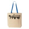 Natural Tote with Contrast-Color Handles Thumbnail