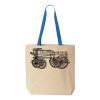 Natural Tote with Contrast-Color Handles Thumbnail