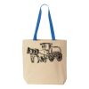 Natural Tote with Contrast-Color Handles Thumbnail