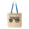 Natural Tote with Contrast-Color Handles Thumbnail