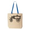 Natural Tote with Contrast-Color Handles Thumbnail