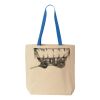 Natural Tote with Contrast-Color Handles Thumbnail