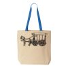 Natural Tote with Contrast-Color Handles Thumbnail
