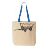 Natural Tote with Contrast-Color Handles Thumbnail