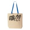Natural Tote with Contrast-Color Handles Thumbnail
