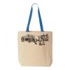 Natural Tote with Contrast-Color Handles Thumbnail