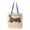 Natural Tote with Contrast-Color Handles Thumbnail