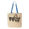 Natural Tote with Contrast-Color Handles Thumbnail