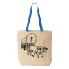 Natural Tote with Contrast-Color Handles Thumbnail