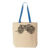 Natural Tote with Contrast-Color Handles Thumbnail