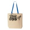 Natural Tote with Contrast-Color Handles Thumbnail