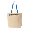 Natural Tote with Contrast-Color Handles Thumbnail