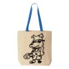 Natural Tote with Contrast-Color Handles Thumbnail