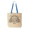 Natural Tote with Contrast-Color Handles Thumbnail