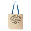 Natural Tote with Contrast-Color Handles Thumbnail