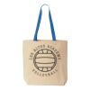 Natural Tote with Contrast-Color Handles Thumbnail