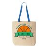 Natural Tote with Contrast-Color Handles Thumbnail