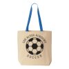 Natural Tote with Contrast-Color Handles Thumbnail